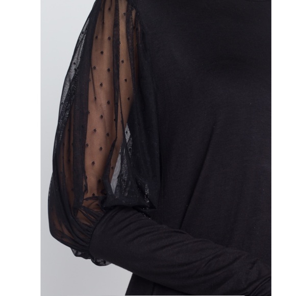 Boat Neck Balloon Sleeve Top - Picture 6 of 8